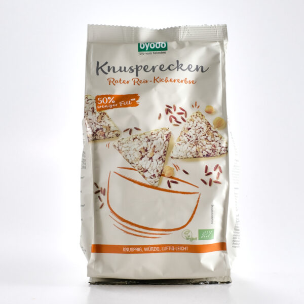 Punase riisi krõpsud kikerhernestega 90g Byodo